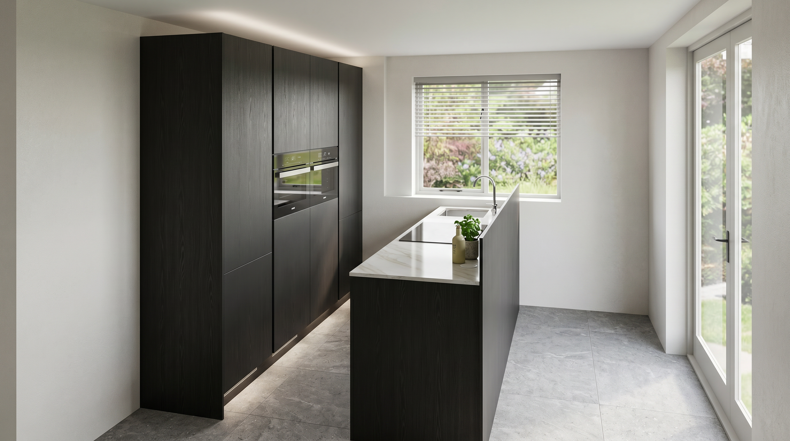 Decor eiken Nero eilandkeuken