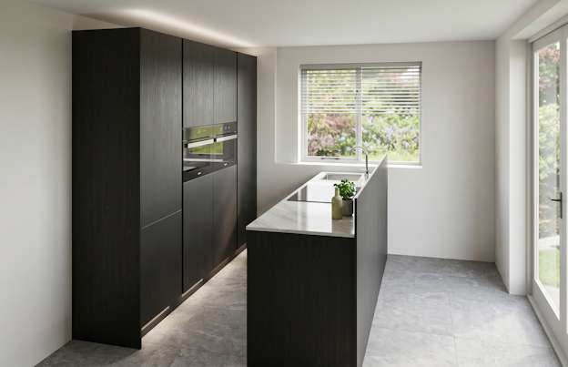 Decor eiken Nero eilandkeuken