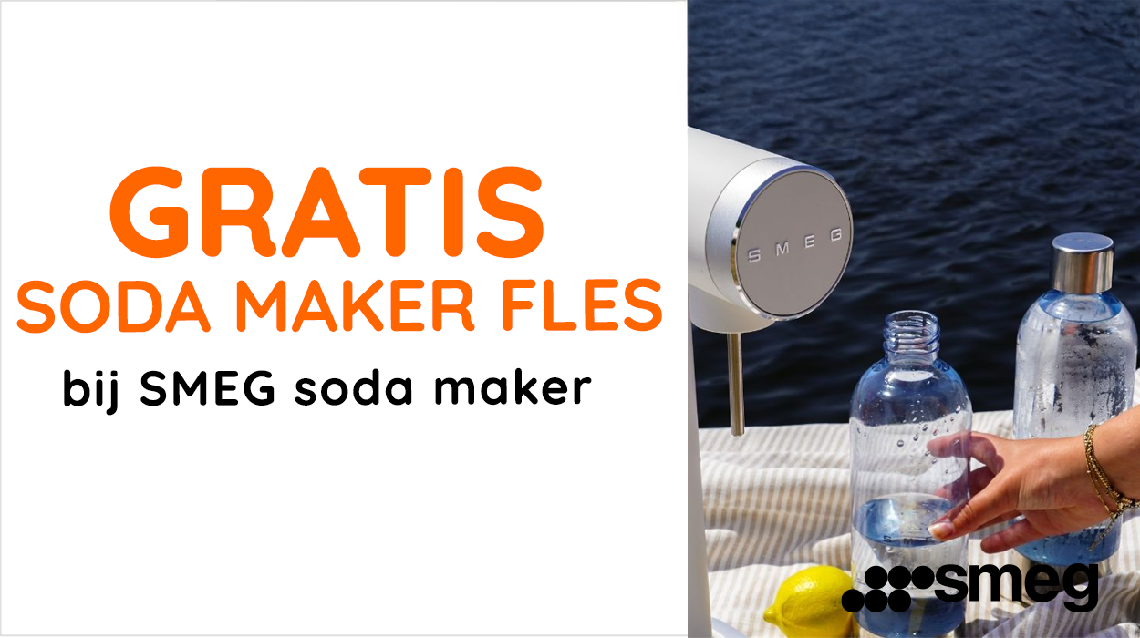 Ontvang een gratis fles bij aanschaf van een SMEG soda maker