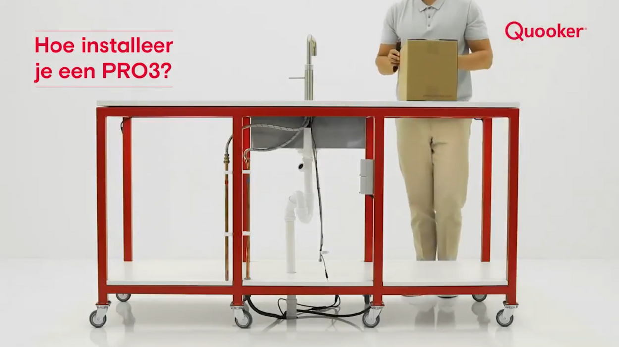 Hoe installeer je een Quooker PRO3 reservoir?
