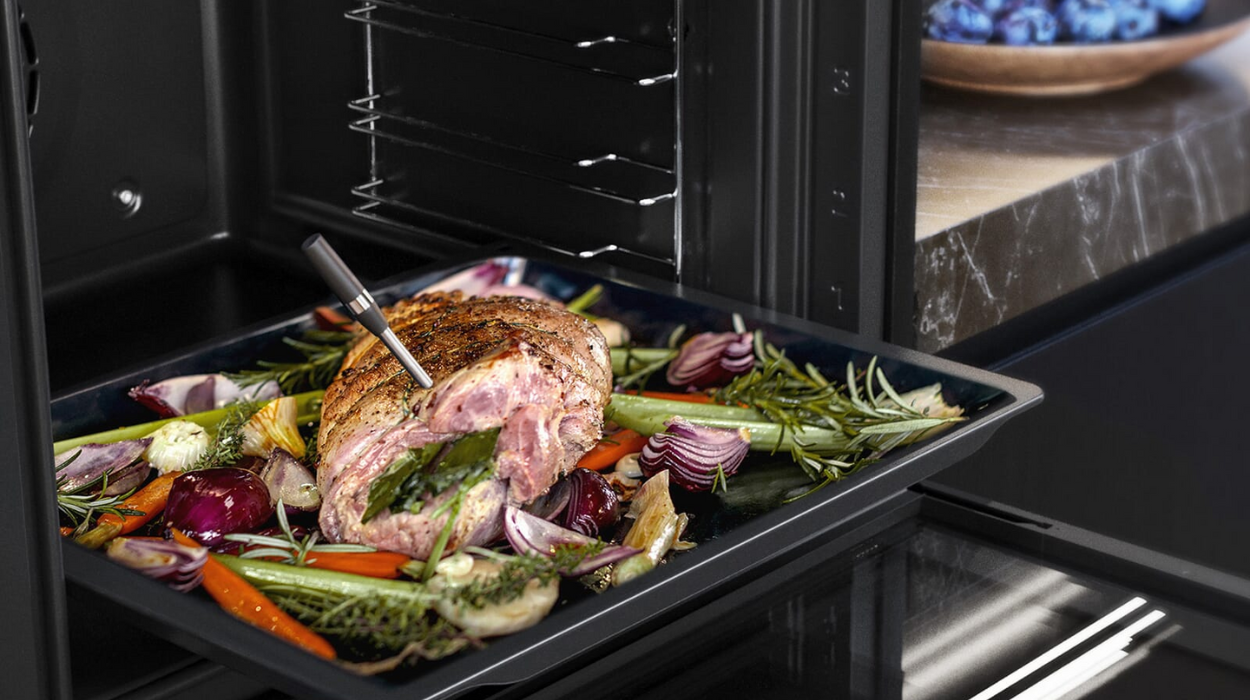 Hoe werkt een vleesthermometer in de oven?