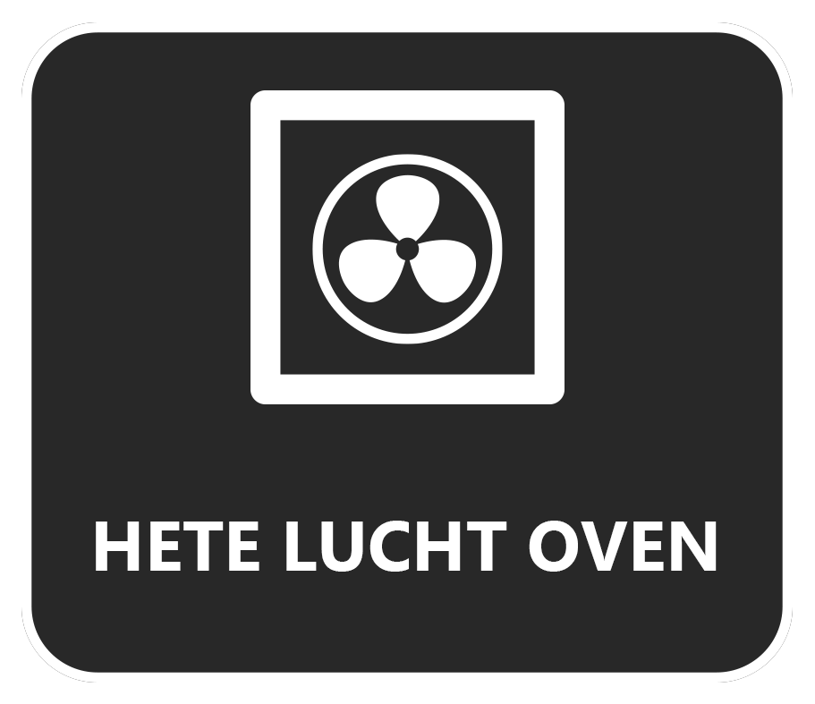 Symbool hete lucht oven