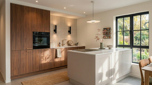 Houten keuken bij klant thuis