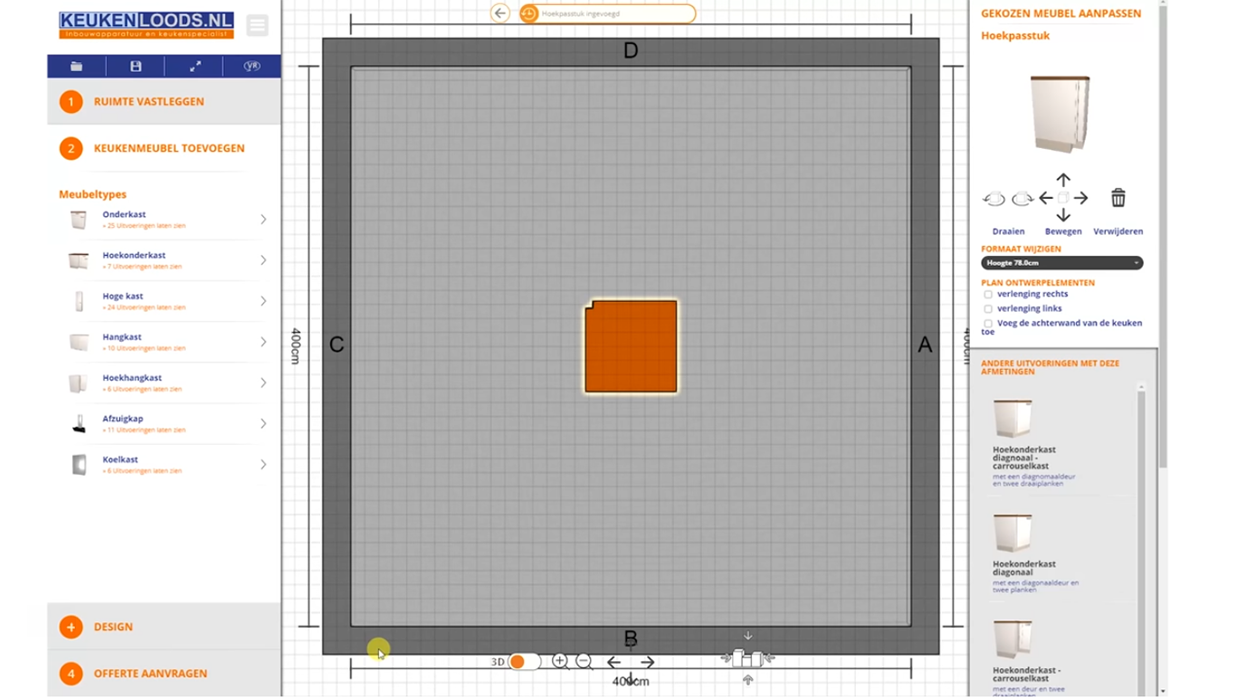 3D Keukenplanner stap 5 tot en met 8