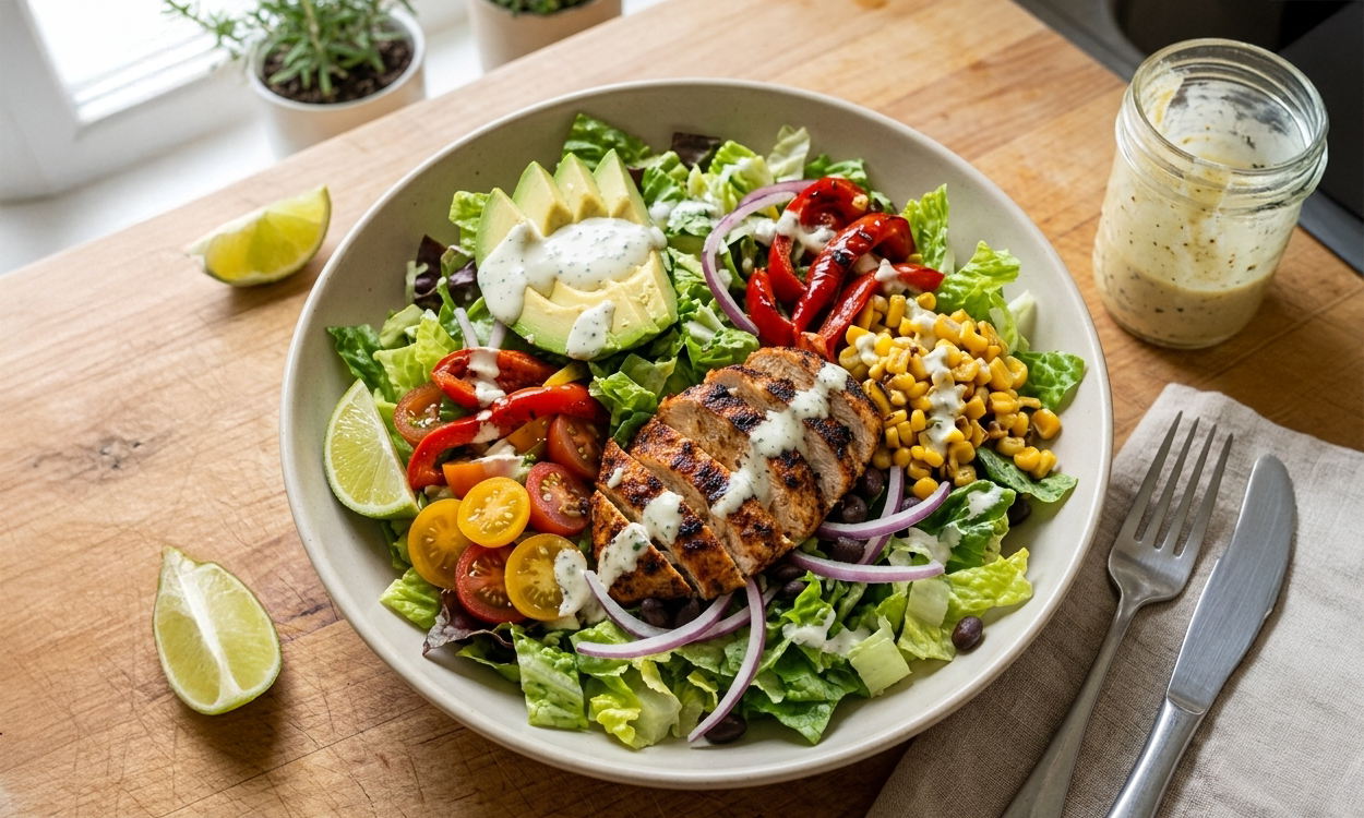 Kip fajita salade