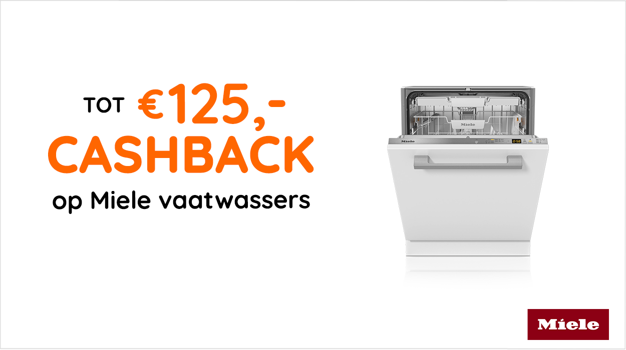 Nu €100,- cashback op geselecteerde Miele vaatwassers