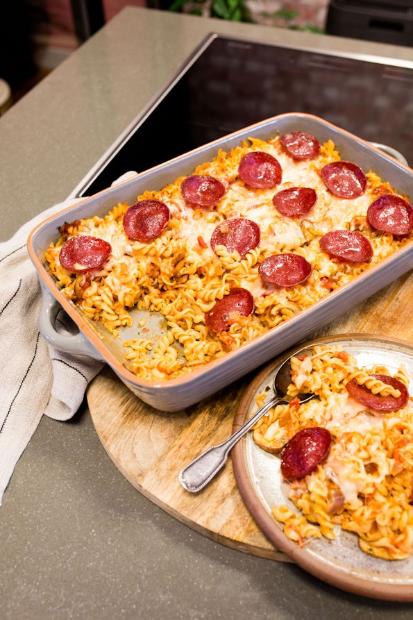 Pizza pasta schotel OMF