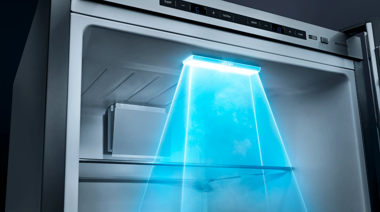 Koelkast met led-verlichting