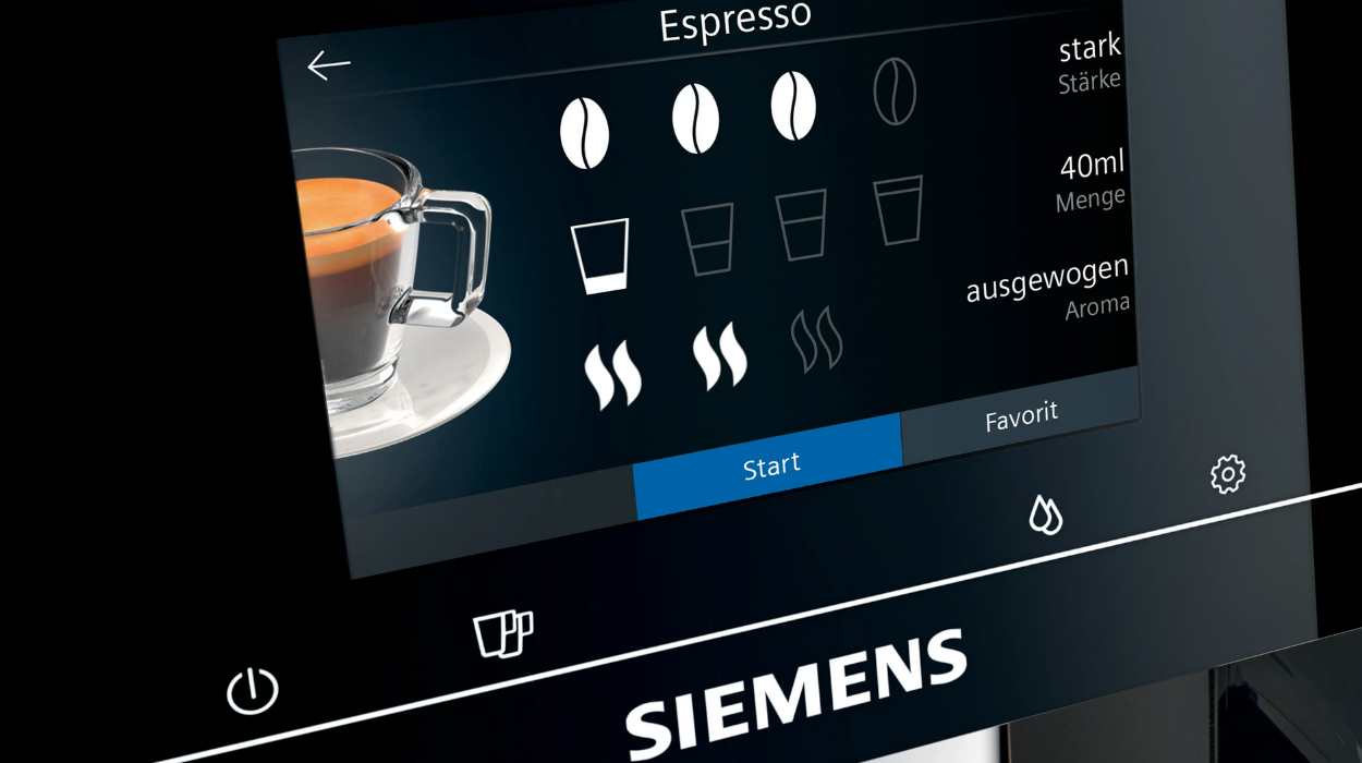 Koffiezetapparaat met Siemens aromaSelect