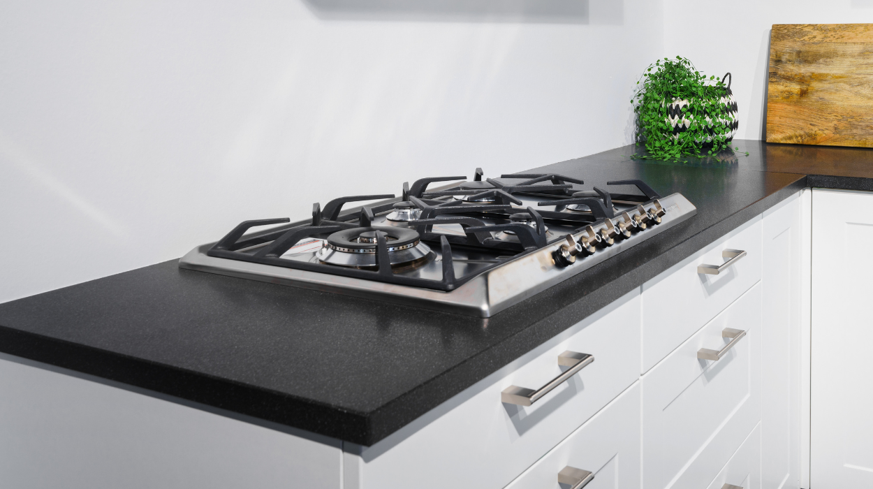 Gaskookplaat Keukenloods showroomkeuken