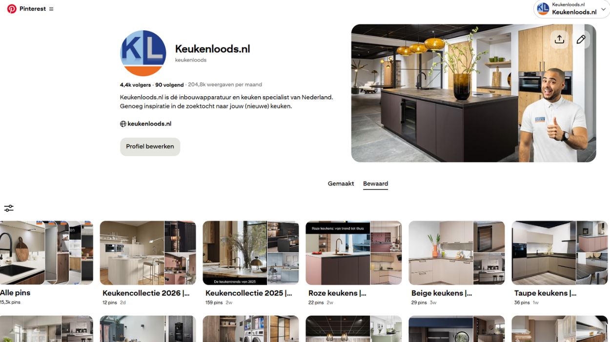 Printscreen Pinterest Keukenloods