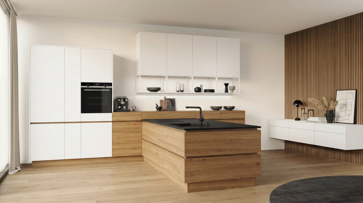 parallelkeuken hout