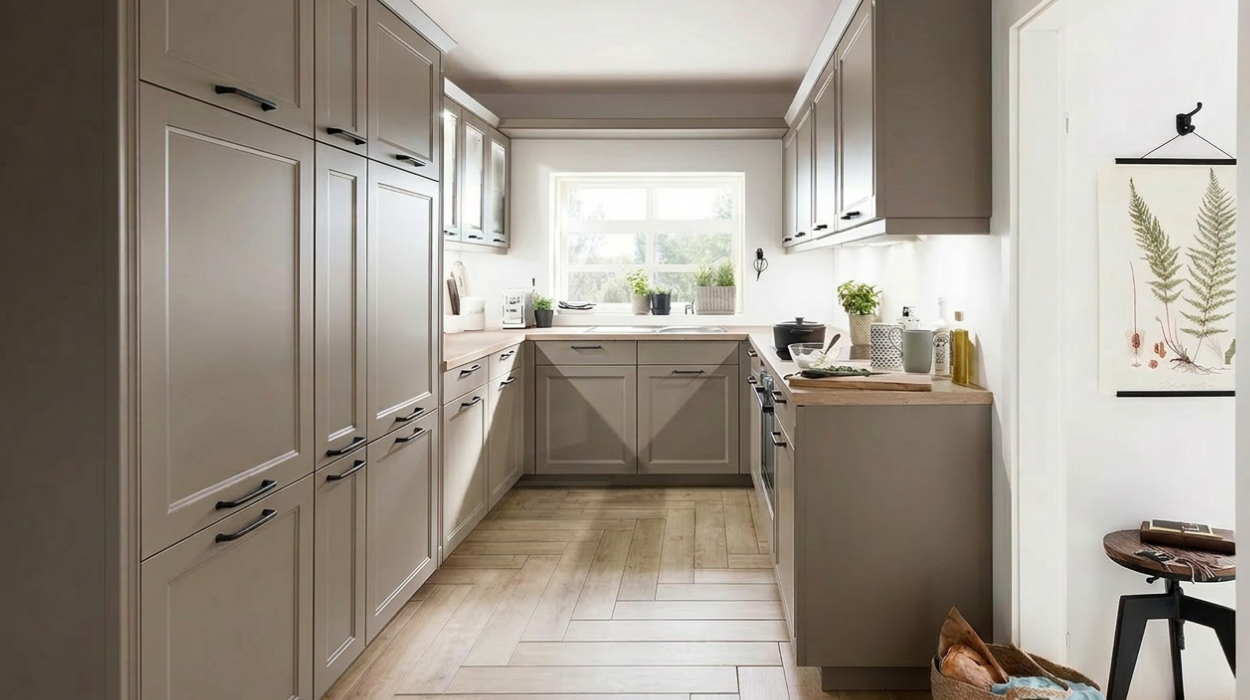taupe keuken eigen ontwerp