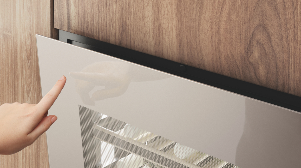 Strakke greeploze uitstraling Miele Pearl Beige