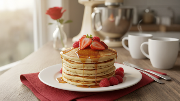 American Pancakes voor een romantisch ontbijt