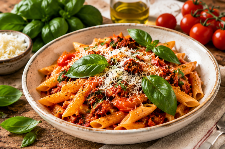 pasta met pittige nduja