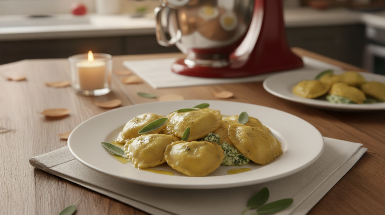 Hartvormige Ravioli met Ricotta-spinazievulling