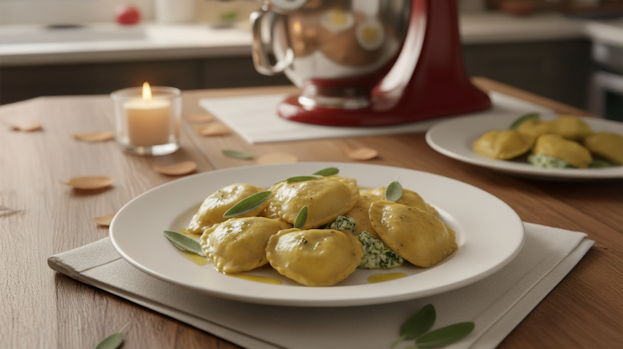 Hartvormige Ravioli met Ricotta-spinazievulling