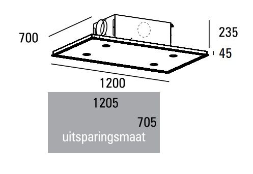 ABK Innovent PA07127HZL afzuigkap afbeelding 1