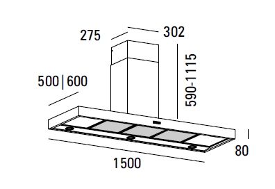 ABK Innovent afzuigkap PSH1505WS afbeelding 3