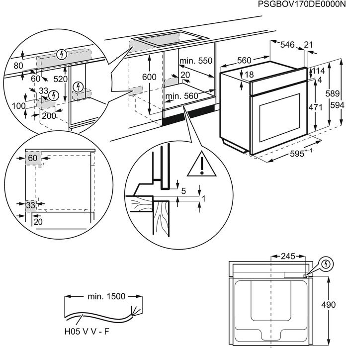 AEG BCK556220M inbouw oven afbeelding 5