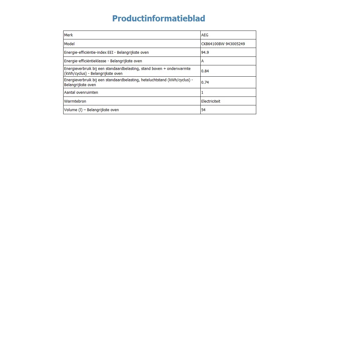 AEG fornuis  CKB64101BW afbeelding 4