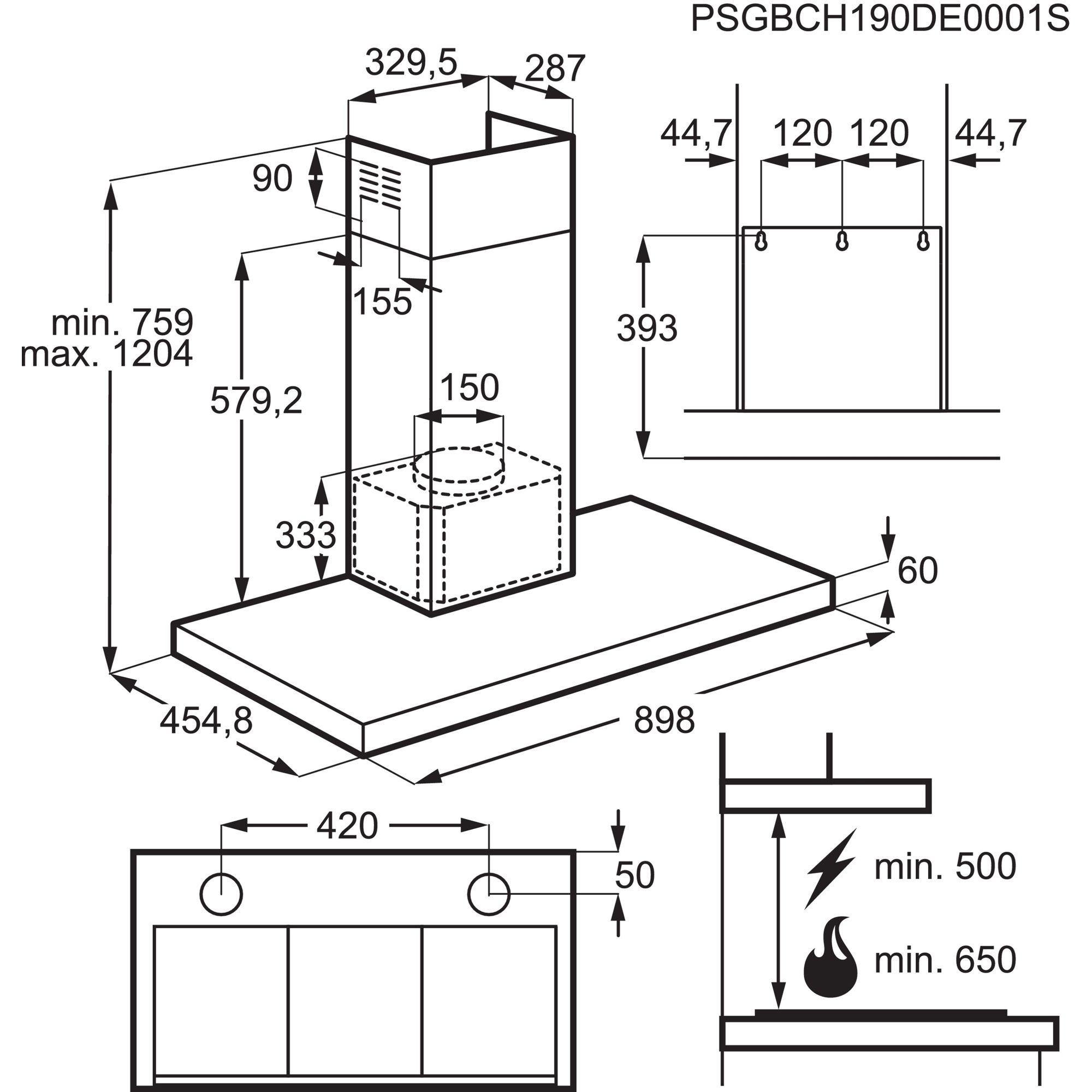 AEG DBE5962HR  afzuigkap afbeelding 5