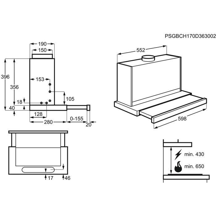 AEG afzuigkap  DPB5652M afbeelding 4