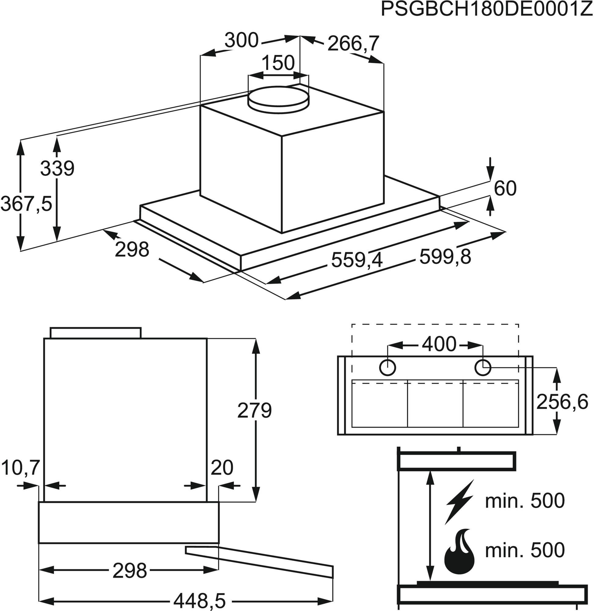 AEG DPE4941M  afzuigkap afbeelding 5
