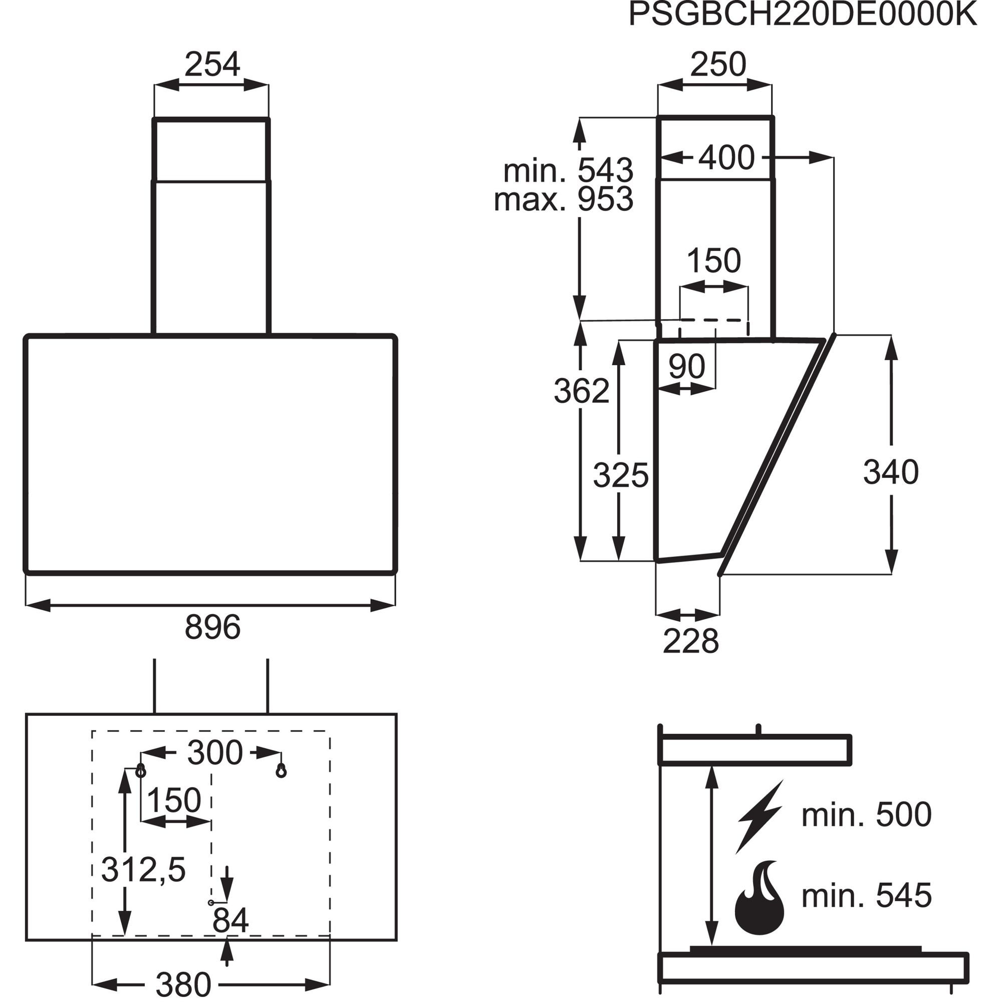 AEG DVK5961HB  afzuigkap afbeelding 5
