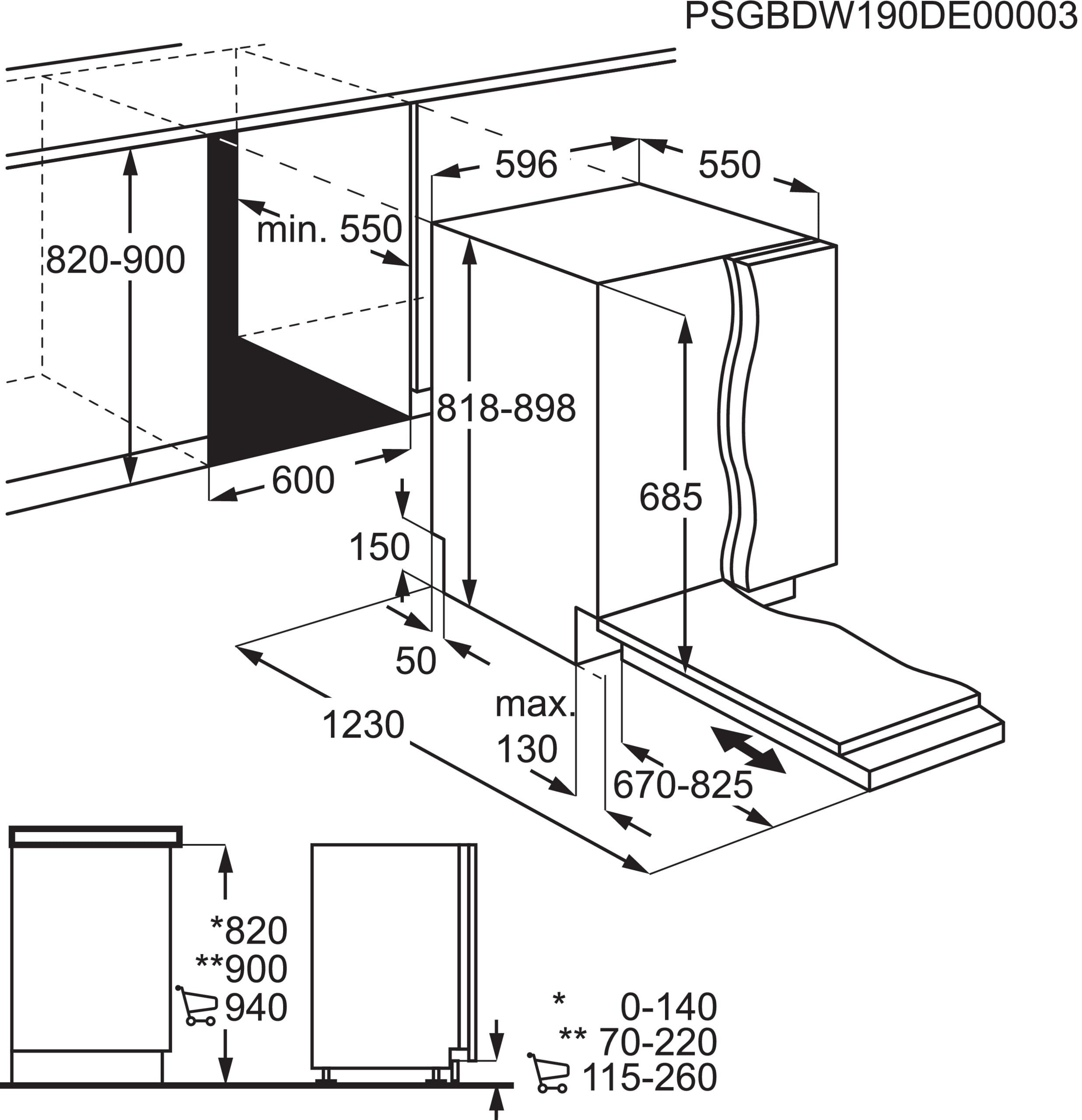 AEG FSE74617P inbouw vaatwasser afbeelding 5