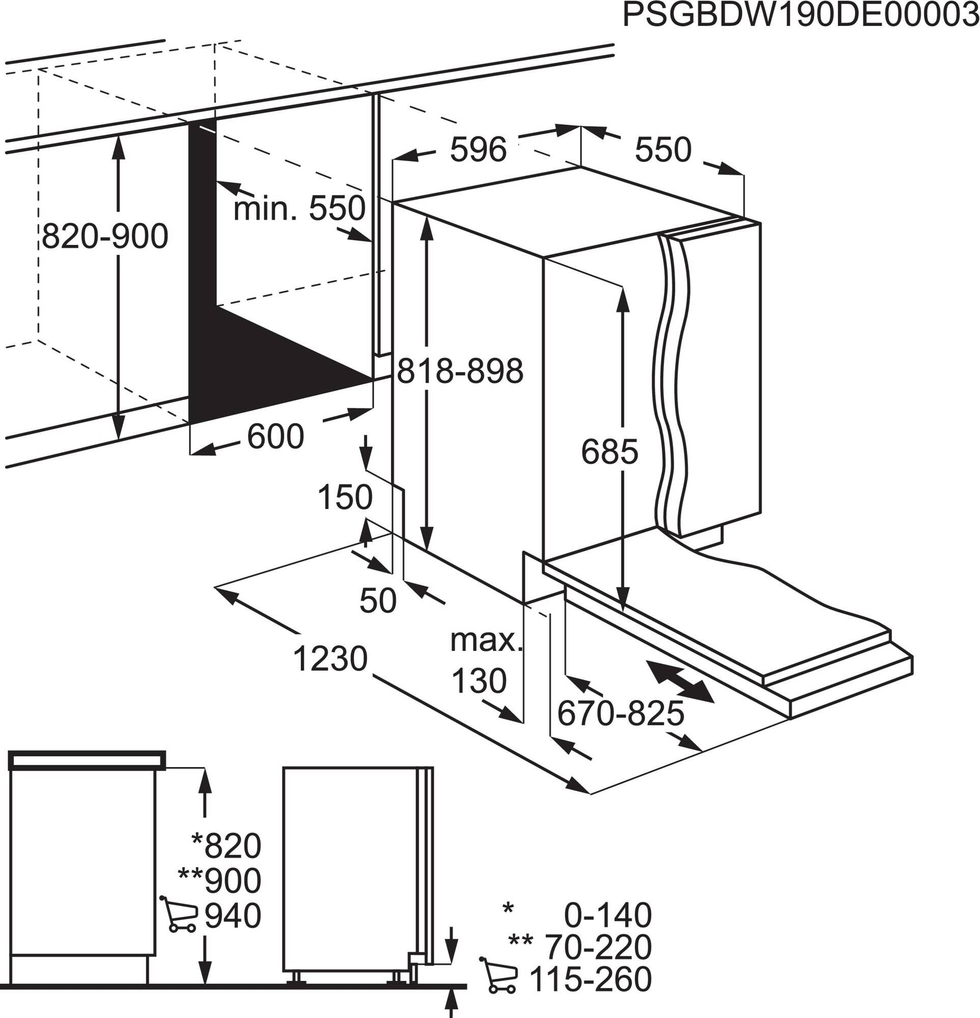 AEG FSK76748P inbouw vaatwasser afbeelding 5
