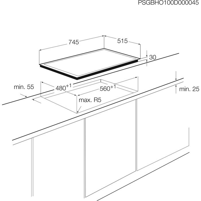 AEG HGB75501UM inbouw kookplaat afbeelding 5