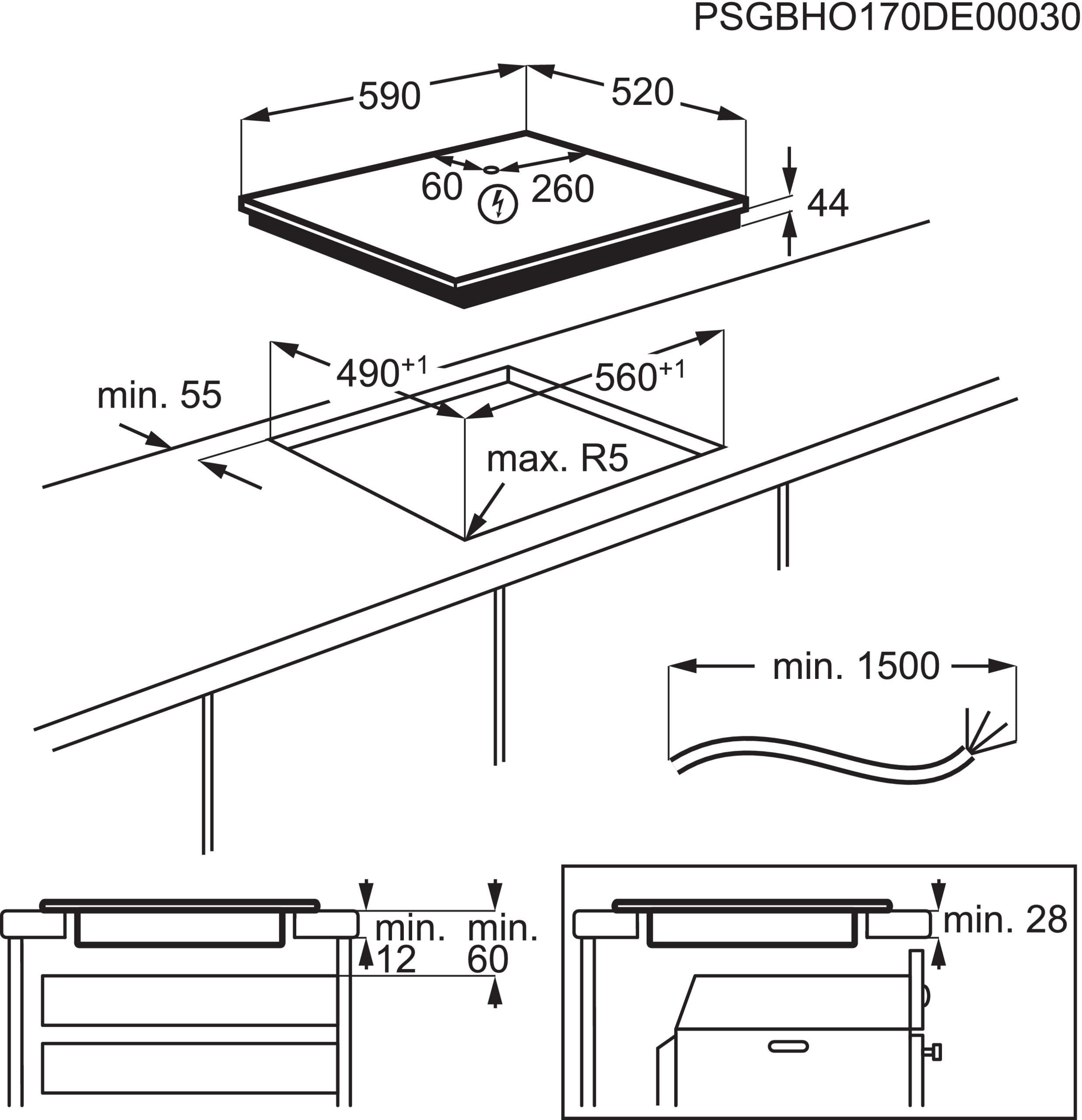AEG IAE6442SFB inbouw kookplaat afbeelding 5