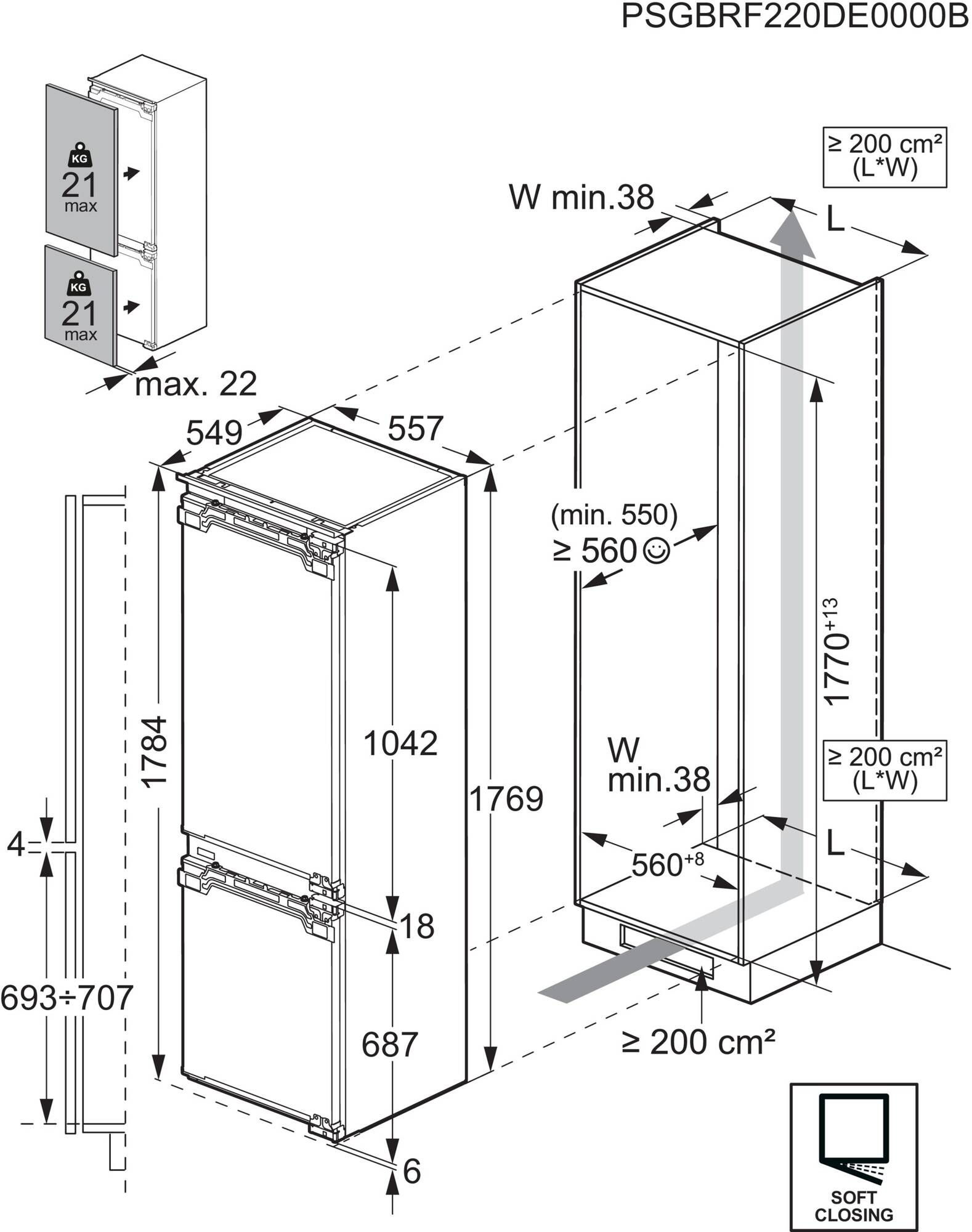 AEG NSC7M181EC inbouw koelkast afbeelding 5