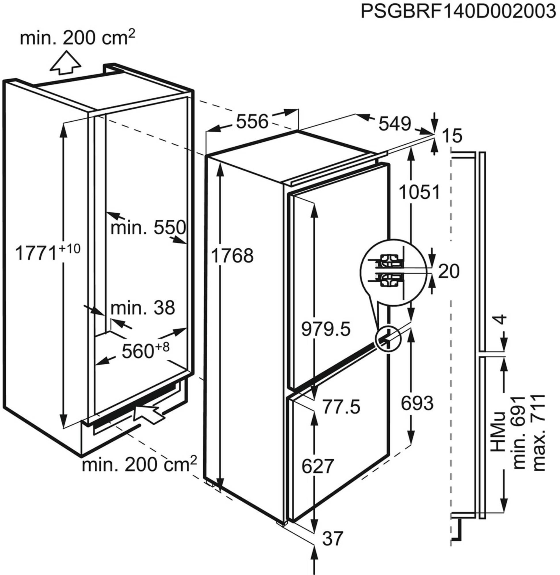 AEG SCB618F3LF inbouw koelkast afbeelding 6