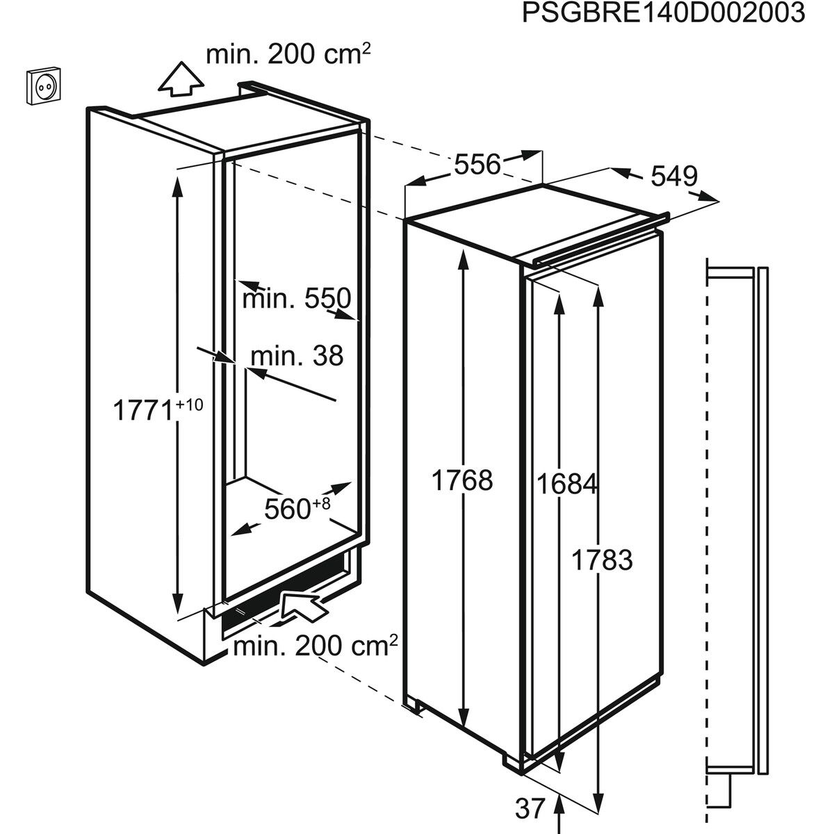 AEG SKE818E1DC inbouw koelkast afbeelding 5