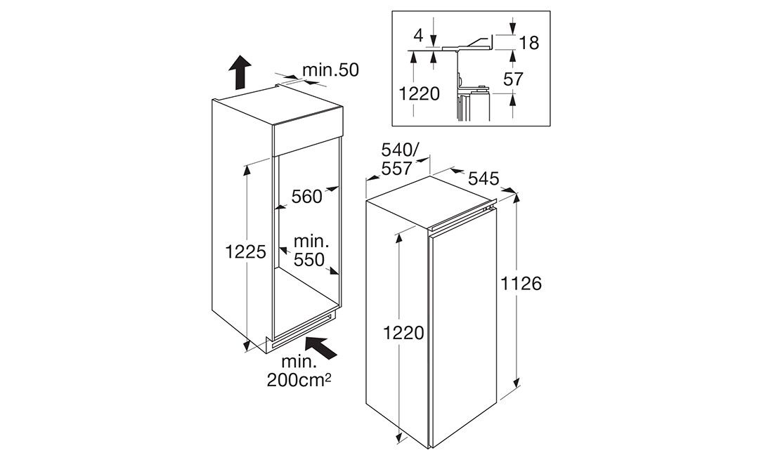 Atag KS33122A inbouw koelkast afbeelding 5