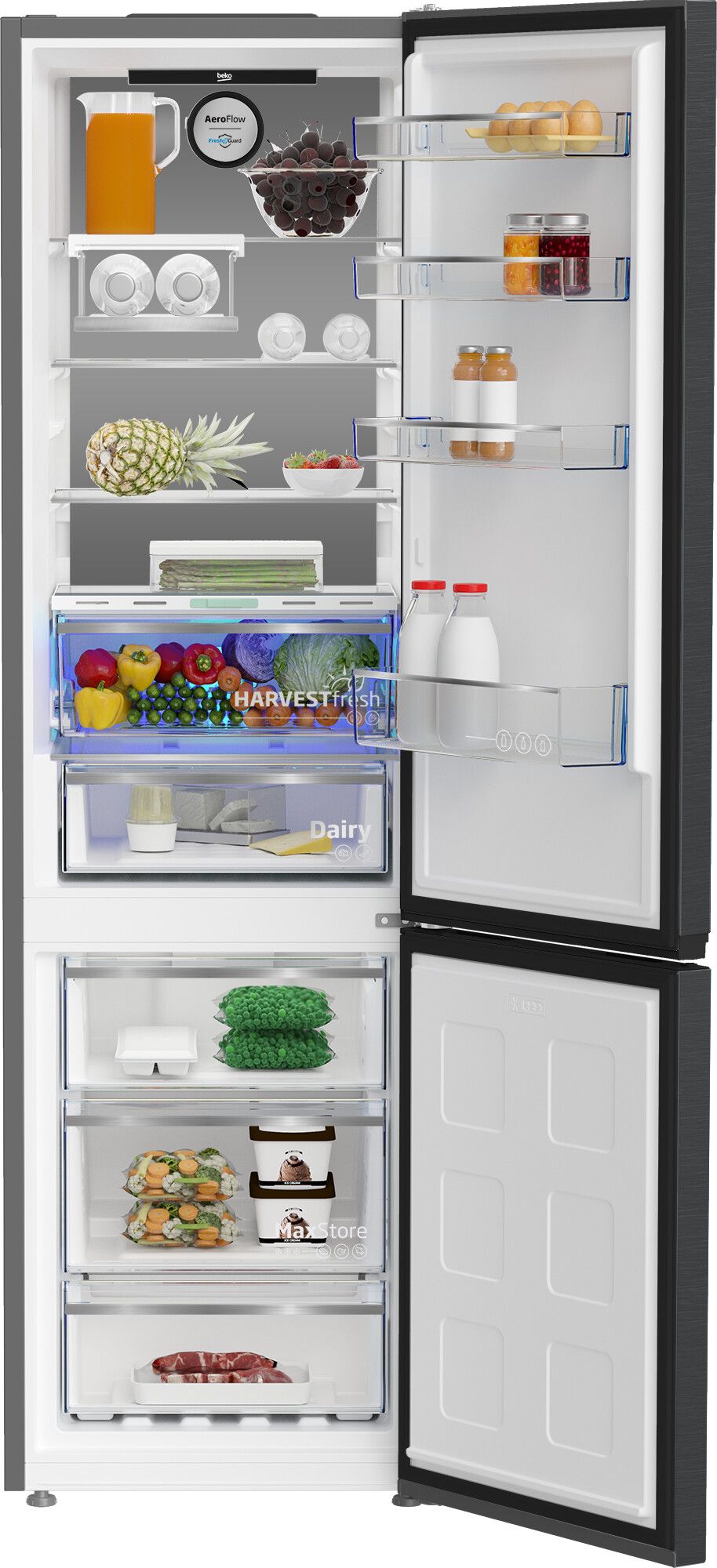 Beko B5RCNE406LXBRW vrijstaand koelkast afbeelding 5