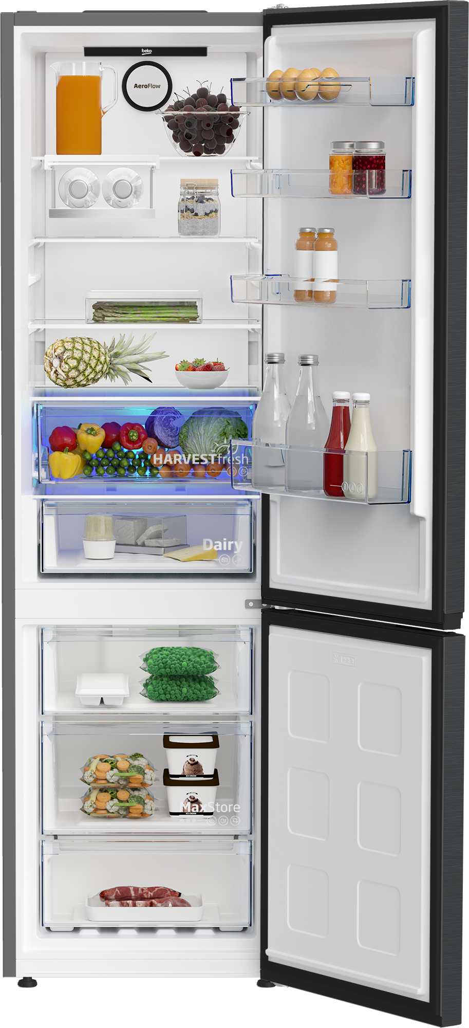 Beko B7RCNE407HXBR vrijstaand koelkast afbeelding 5