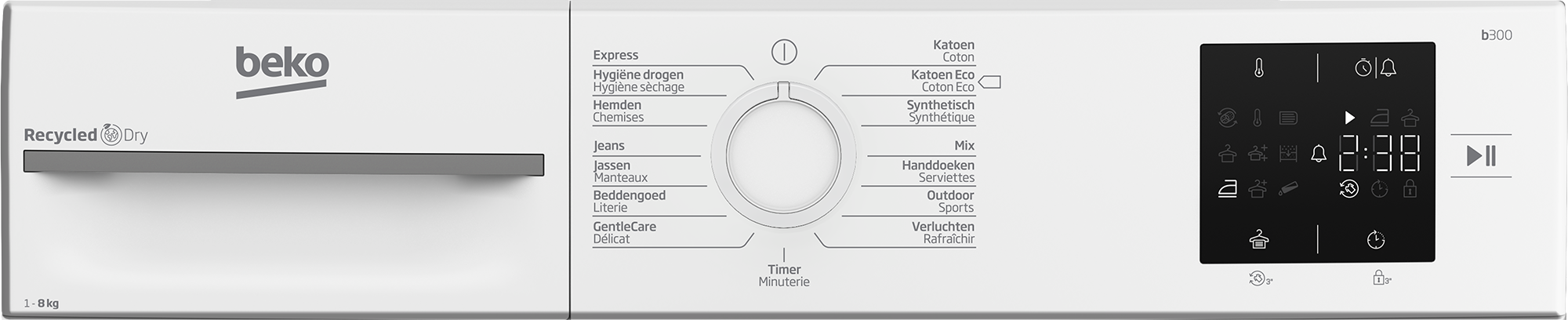 Beko BM3T38232CW  wasdroger afbeelding 5