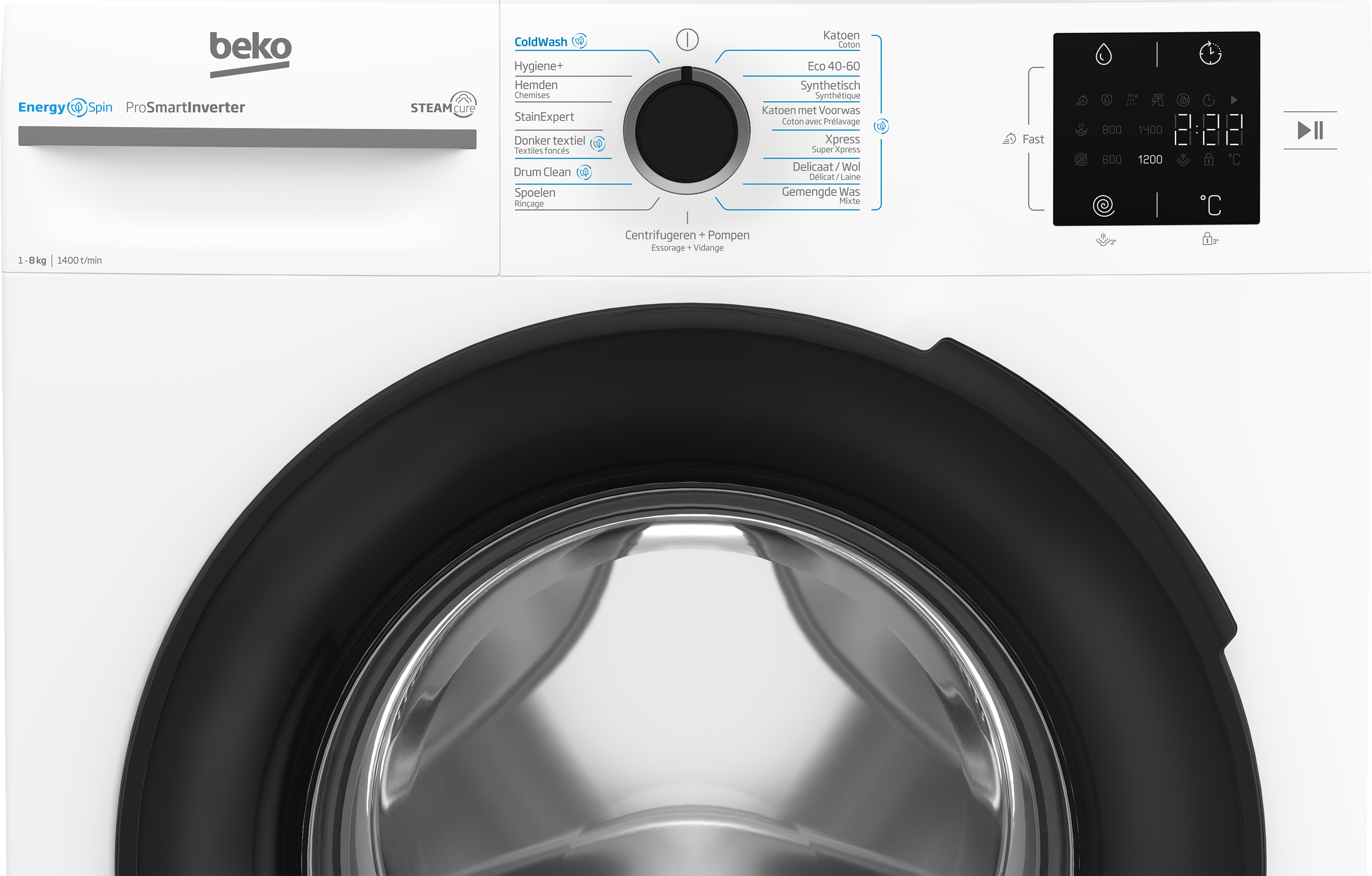 Beko BM3WFT3841W  wasmachine afbeelding 5