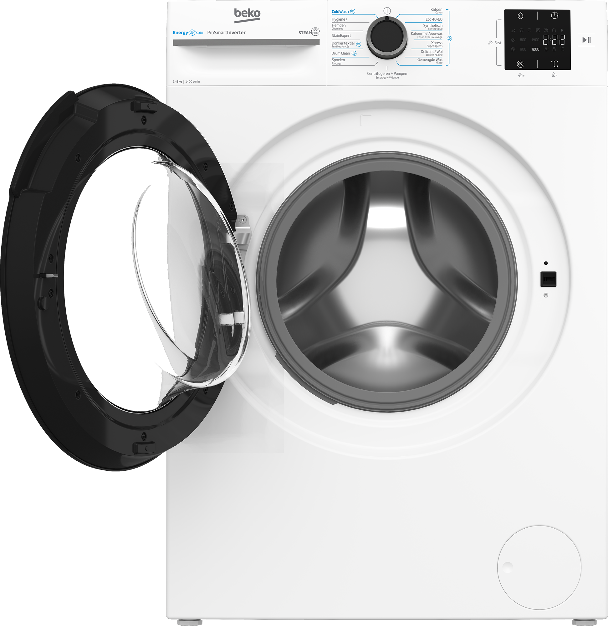 Beko wasmachine BM3WFT3841W afbeelding 3