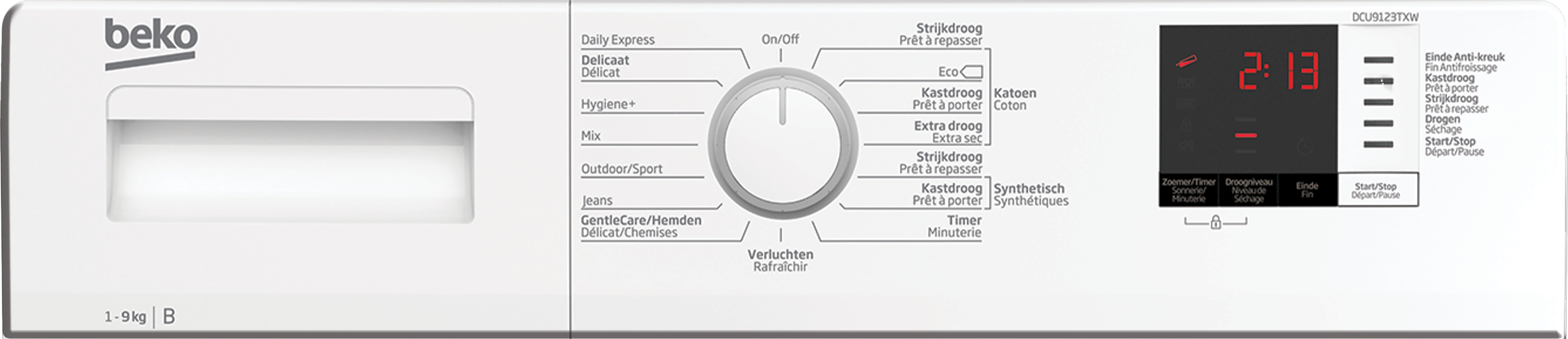 BEKO wasdroger  DCU9123TXW afbeelding 4