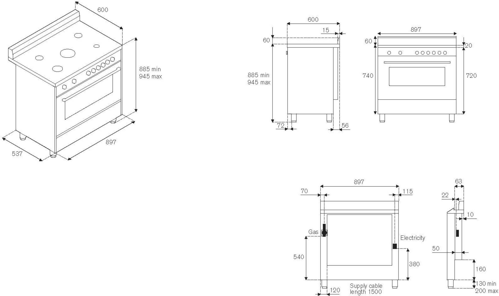AMS96D61BNE19 BERTAZZONI afbeelding 2