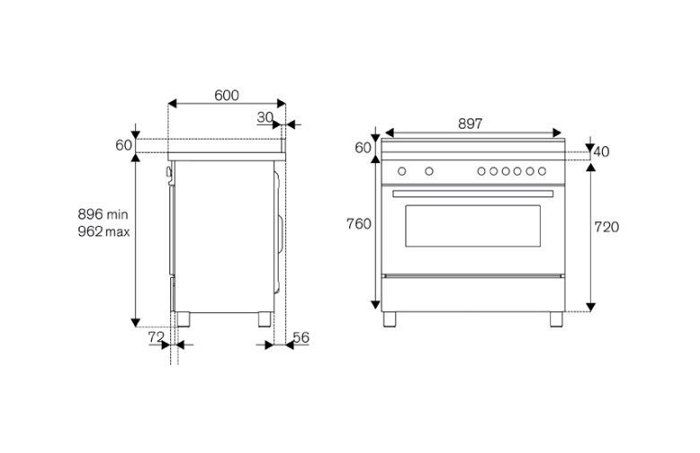 Bertazzoni BERTAZZONISET1  fornuis afbeelding 5