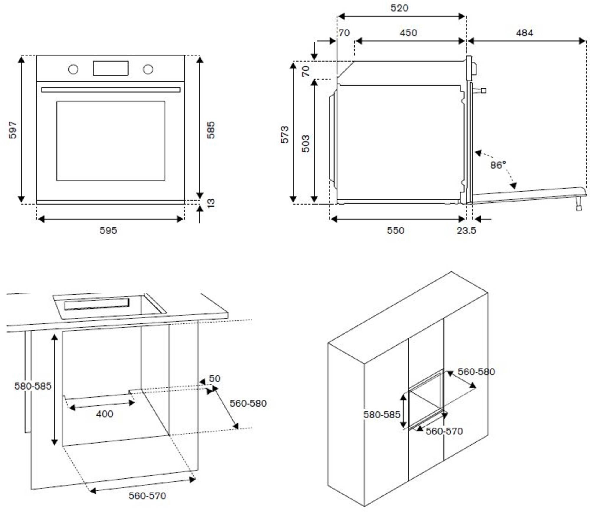F6011PROPTN Bertazzoni afbeelding 2