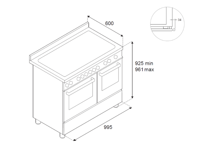 HER105I2ENET2 Bertazzoni afbeelding 2