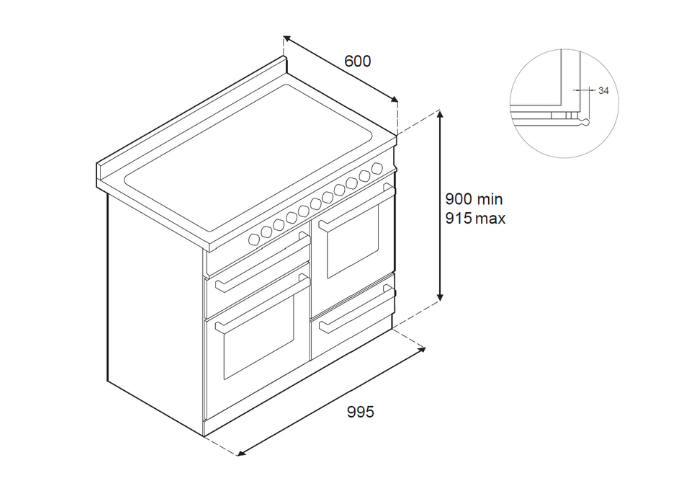 HER106L3ENET2 Bertazzoni afbeelding 2