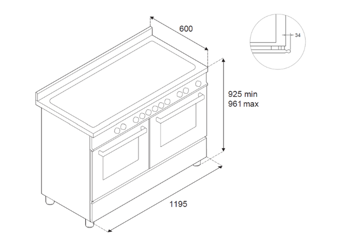 Bertazzoni fornuis  HER125I2EXT2 afbeelding 4